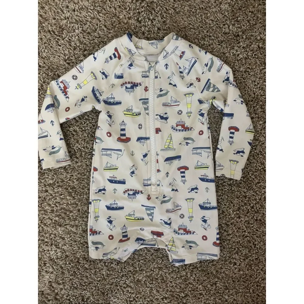 ❤️Old Navy Baby Long Sleeve Rash Guard Swimsuit